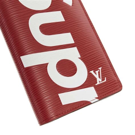 Louis Vuitton x Supreme Brazza Wallet Epi Red 